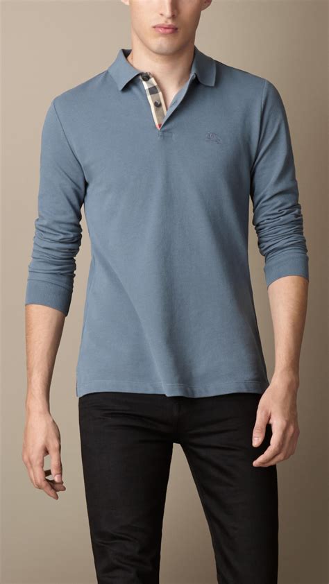 burberry long sleeve|Burberry long sleeve polo men's.